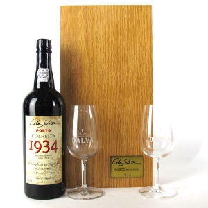 C. DaSilva 1934 Colheita Port / Dalva Giftbox &amp; Glasses