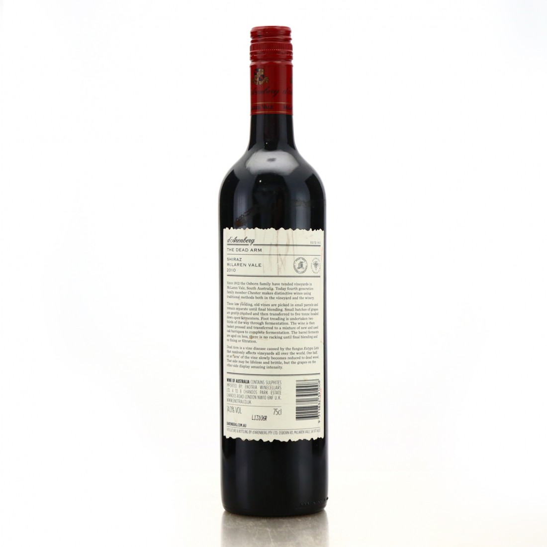 D'Arenberg Dead Arm Shiraz 2010 McLaren Vale Wine Auctioneer