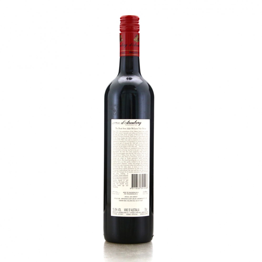 D'Arenberg Dead Arm Shiraz 2006 McLaren Vale Wine Auctioneer