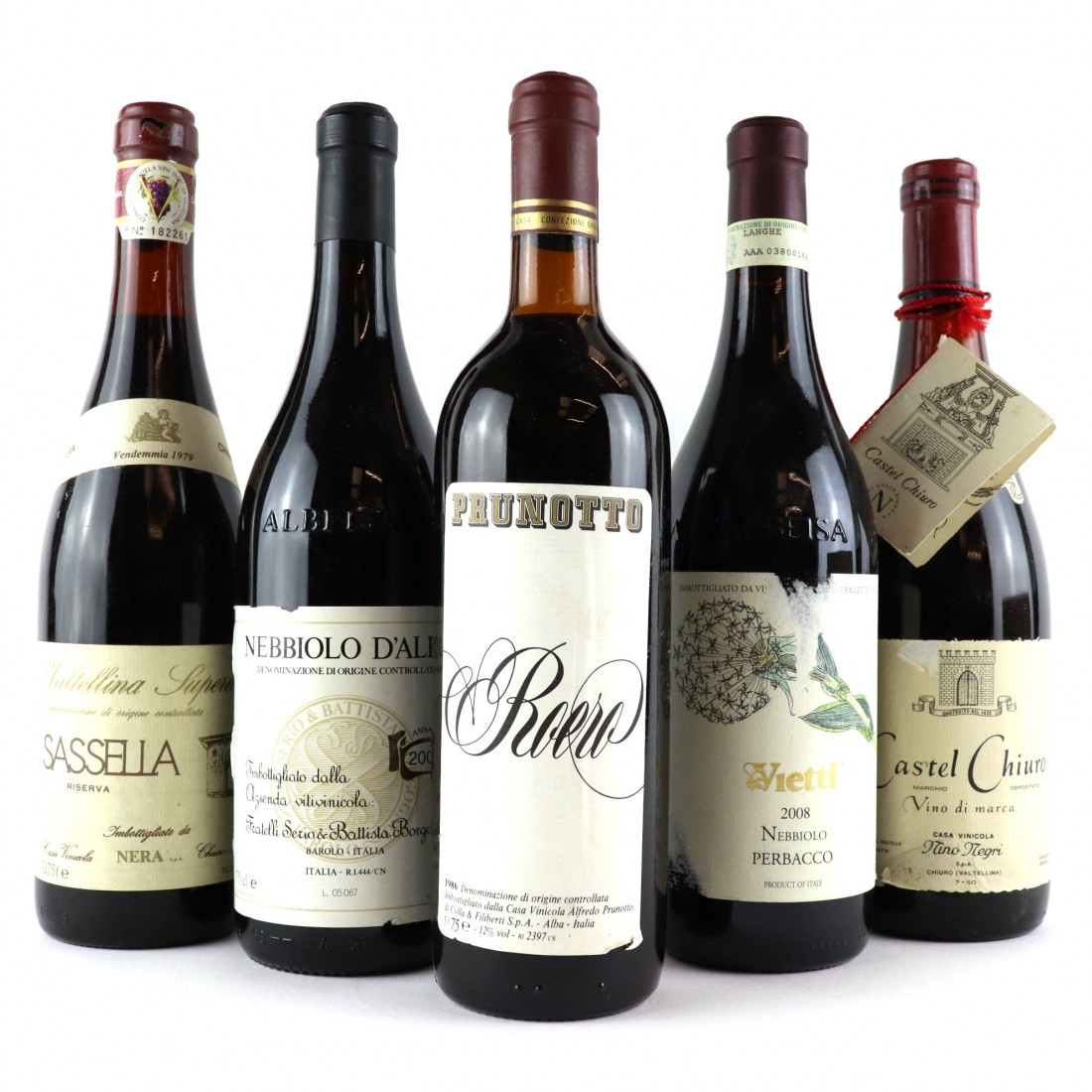 Assorted Italian Nebbiolo / 5 Bottles Wine Auctioneer