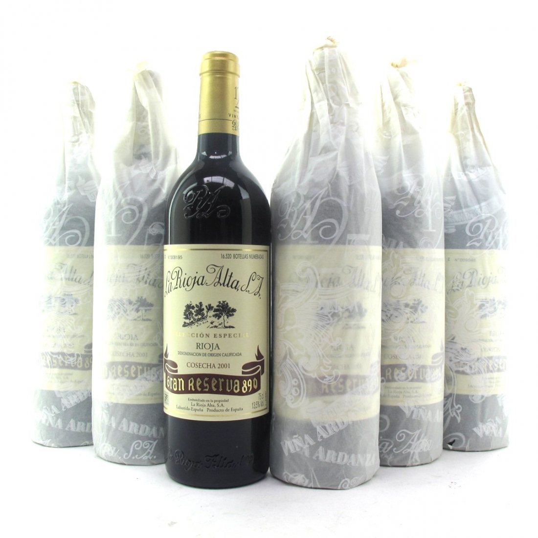La Rioja Alta "890" 2001 Rioja Gran Reserva 6x75cl / Original Wooden