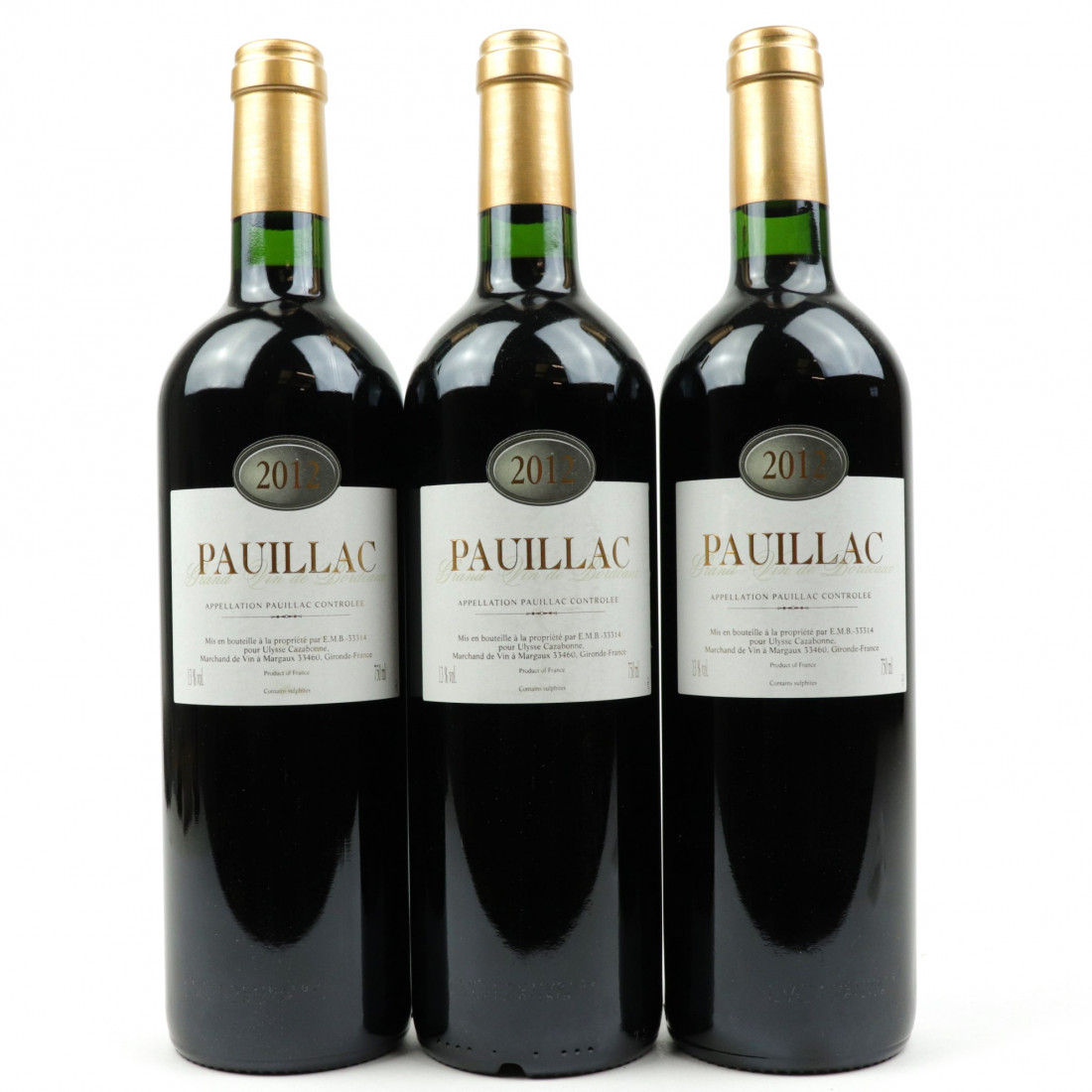 Ulysse Cazabonne 2012 Pauillac 3x75cl | Wine Auctioneer 