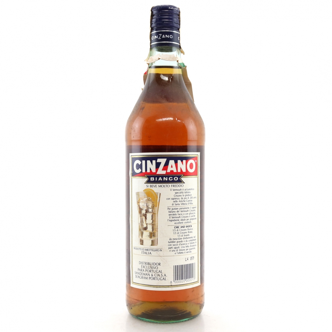 Cinzano Bianco Vermouth 1 Litre / Circa 1980s