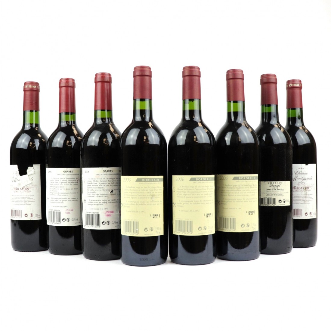 Assorted Bordeaux Red Wines 8x75cl Wine Auctioneer
